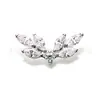 Brincos de asa de anjo de titânio F136 com zircônia, joias para piercing de liga de titânio G23, tarrachas de osso da orelha, tarrachas ear cuff, tarrachas de lábio