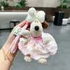 Novo Scrunchie Criativo Chaveiro Cachorro Chef de Pelúcia Pingente Boneco Filhote Cartoon Charme de Bolsa Brinquedo Fofo