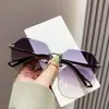 Moda y LujoNuevas Gafas de Sol Serie Océano para Mujer, Redondas de Moda, Estilo Retro Harajuku, Gafas de Sol Sin Marco