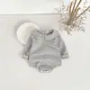 Body de manga larga para bebé 2026 Otoño Nuevo Ropa de bebé elegante Estilo coreano Versátil ins Body de manga larga con broches en la entrepierna