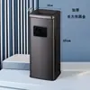 Cubo de basura de acero inoxidable para baño con apertura directa sin tapa, tapa abatible lateral, cubo de basura cuadrado comercial para entrada de ascensor