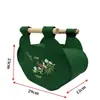 Bolsa de fieltro para el Festival de Medio Otoño, Bolsa de fieltro verde, Bolsa de regalo de embalaje engrosada para el Festival de Medio Otoño, Bolsa de regalo personalizada creativa