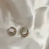 Ear cuffs de personalidade europeia e americana exagerados com senso de alta qualidade para heavy metal, brincos de círculo grande, brincos com design retrô francês