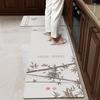 Felpudo de diatomeas de estilo chino, absorbente, antideslizante, para cocina, tamaño recortable