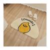 Felpudo absorbente para puerta de baño con cara sonriente de dibujos animados, antideslizante, resistente al desgaste y a las manchas, de cachemira