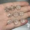 Coleção de Cristal Branco Natural, Contas de Abóbora, Contas de Flor de Maracujá, Acessórios Artesanais, Pulseiras DIY Feitas à Mão, Joias da Moda