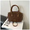 Bolsa Satchel Feminina Retro Estampa de Leopardo 2025 Nova Simples de Grande Capacidade Estilo Estrangeiro Ombro Único Transversal Bolsa de Mão
