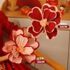 Diseño de sala de bodas, flores plisadas, papel crepé tridimensional, decoración floral, boda, casa nueva, mesita de noche, dormitorio, fondo, pared, suministros para bodas