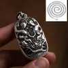 Pie Plata fuente financiera llavero de coche valiente para hombre llavero de alta calidad colgante regalos creativos personalizados mujer
