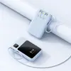 En stock cargador portátil de gran capacidad para exteriores con pantalla digital de enfriamiento de alta eficiencia y cable incorporado, cargador magnético inalámbrico portátil