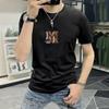 Camiseta de manga corta para hombre 2025 Nueva marca de moda Camiseta de cuello redondo y media manga para hombre Camiseta casual de moda