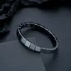 Pulsera de cuerda trenzada colorida de acero de titanio que no se decolora para hombre, pulsera de circón de lujo ligero de nicho de alta gama para mujer, joyería ajustable