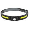 Lanterna de Cabeça LED Cob Luz Vermelha Carregamento USB Transfronteiriço para Corrida Noturna Pesca Noturna ao Ar Livre Lanterna à Prova d'Água com Detecção de Luz Forte e Longa Vida Útil da Bateria