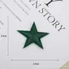 Pegatinas de tela bordadas de estrella de cinco puntas multicolor para ropa, bolsa, sombrero, aplique decorativo, parche para agujero, venta al por mayor de fábrica
