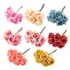 Corona Simulada DIY Tocado Estilo Bosque Rosa de Té Estilo Europeo Capullo de Rosa Tela de Seda Flor de Peonía Flor de Cabeza Materiales de Decoración