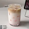 Copo de café ins latte americano gelado, copo para bebidas resistente ao calor, copo de vidro, copo transparente para bebidas frias, copo para beber, copo de leite