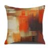 Almohada naranja tie-dye explosiones transfronterizas de Amazon, cojín de lino multicolor modificado para el hogar, funda de almohada para sofá, venta al por mayor