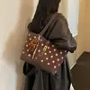 Bolso de hombro de lunares dulces estilo coreano para el otoño de 2026, moderno y versátil, bolso simple para debajo del brazo, bolsa tote de gran capacidad para el día a día