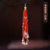 Borla de Cuentas de Arroz Escalonada Multicolor Fleco Accesorio Colgante para Pulsera DIY Decoración de Borla de Cuentas de Arroz Hanfu
