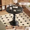 Quantos quartos existem? Mesa de Centro Pequena Vintage em Ferro, Criativa Mesa de Cabeceira, Mesa Lateral Redonda Retro Americana para Sala de Estar, Gabinete Lateral de Sofá, Mesa de Canto
