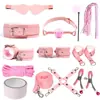 Juguetes sexuales para adultos Jiuai, accesorios SM, juguetes sexuales para parejas, bondage, látigo de cuero, tapón anal, entrenamiento del amor y provocación