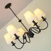 Lámpara de araña minimalista estilo americano para sala de estar, totalmente de cobre, adecuada para villas, vestíbulos de hoteles y restaurantes, lámpara de araña creativa personalizada retro de diseñador