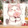 Gatito Lindo con Bufanda Pintura al Óleo Digital para Colorear DIY Interactivo Padre-Hijo Amigable para Principiantes Pintura Decorativa Acrílica