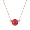 Colar de ágata TikTok III feminino ins Niche Design Sense 925 Prata Tricolor Luz Luxo Pingente Clavícula Corrente