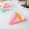 Caja para pastel de mousse triangular estilo japonés anti-vaho de 8 pulgadas durian matcha arcoíris caja de corte multicapa