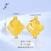 Fuerte Retención de Color Oro Brillante de 24 Quilates Diamante Incrustado Luna Creciente Mariposa Trébol de Cuatro Hojas Calabaza Colgante Collar Cadena Alta Gama Versátil para Mujer Clavícula