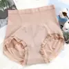 Calzones Triángulo de Mujer de Tiro Alto con Efecto Levanta Glúteos y Control de Abdomen con Ribete de Encaje, Entrepierna de Algodón Modal sin Costuras