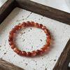 Nuevo Estilo Chino Material Natural de Sichuan Agata Roja Llama Flotante Hielo Pulsera Diseño de Nicho Hija Pulsera de Círculo Único Accesorios Versátil