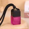 412 Botella de Color Negro Mate Colgante para Coche Colgante Cuadrado Mini Lindo Botella Vacía de Perfume para Coche de Comercio Exterior 8ml