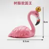 Decoración de Pastel de Cumpleaños de Flamenco Mesa de Postres Adornos Creativos Cisne Rosa Brillante Flamenco Adornos del Día de San Valentín