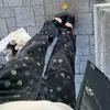 Pantalones vaqueros rectos de corte slim de alta gama para mujer Dongdaemun, Corea, 25B, estampado integral de patrón oscuro, regulares/cepillados