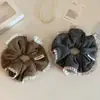 Diadema de Punto de Lana Sintética Gris de Gama Alta para Mujer, Elegante Accesorio para Moño