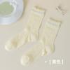 Calcetines apilables versátiles estilo Miu Primavera y Verano Malla fina Calcetines de algodón huecos Absorbentes de sudor Calcetines de media caña para mujer Calcetines de luna sin costuras