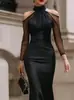 2026 Novo Vestido de Renda com Gola Halter Elegante de Cintura Alta Slim-Fit de Alta Qualidade Transfronteiriço Tiktok Amazon Europeu e Americano