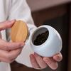 Envío Transfronterizo al por Mayor Mini Frascos Sellados de Cerámica con Tapas de Bambú, Latas de Té Coloridas, Frascos para Polvo Aromático, Latas de Té Portátiles con Logo Personalizado