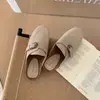 Mules Birkenstock cerrados para mujer que aumentan la altura para uso en exteriores, nuevos de primavera 2026, pantuflas retro de suela gruesa de gran venta para combinar con faldas