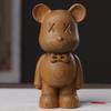 Sândalo verde arco-íris escultura em madeira dos desenhos animados grande urso violento copo de sala de estar decorações de mesa enfeites de boneca peças de alça de mão