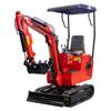 Miniexcavadora de 1 tonelada sobre orugas, tipo zanjadora agrícola pequeña, máquina excavadora doméstica exportada a Italia.