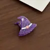 Nuevo pasador de pelo de acetato de imitación para Halloween con diseños de murciélago y calabaza, mini pinza de garra, pinza acrílica para flequillo y pasador para pelos sueltos