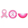 Broche de Fita Rosa com Gotejamento de Óleo Preto Emblema de Liga Metálica Logo de Publicidade de Bem-Estar Público para Cuidados com o Peito Acessórios de Logo