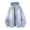 Chaqueta softshell con capucha para exteriores personalizable con logo, unisex, impermeable para primavera y otoño, corte holgado, chaqueta para parejas