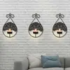 Suporte de Vela Dourado Esculpido de Parede Ferro Design de Gota d'Água Pendurado na Parede Entrada de Clube Decoração de Casa Ornamento Pendurado