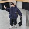 Parca de Inverno para Meninos com Bordado de Pele de Coelho 2025 Novo Inverno Elegante Casaco Grosso de Algodão da Moda para Crianças e Bebês