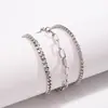 Pulseira de Corrente Multicamadas Mais Vendida Transfronteiriça Europeia e Americana Ins Liga Conjunto de Pulseiras de Contas de Coração 11 Peças