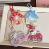 Linda Casa Mecedora Nueva Lazo Gato Kt Colgante para Mochila Llavero Ins Dulce Corazón de Niña Regalo