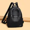 Mochila Retro de Cuero Suave Transfronteriza Nueva Tendencia de Moda Casual para Mujer Mochila de Gran Capacidad Bolsa de Mochila de Viaje